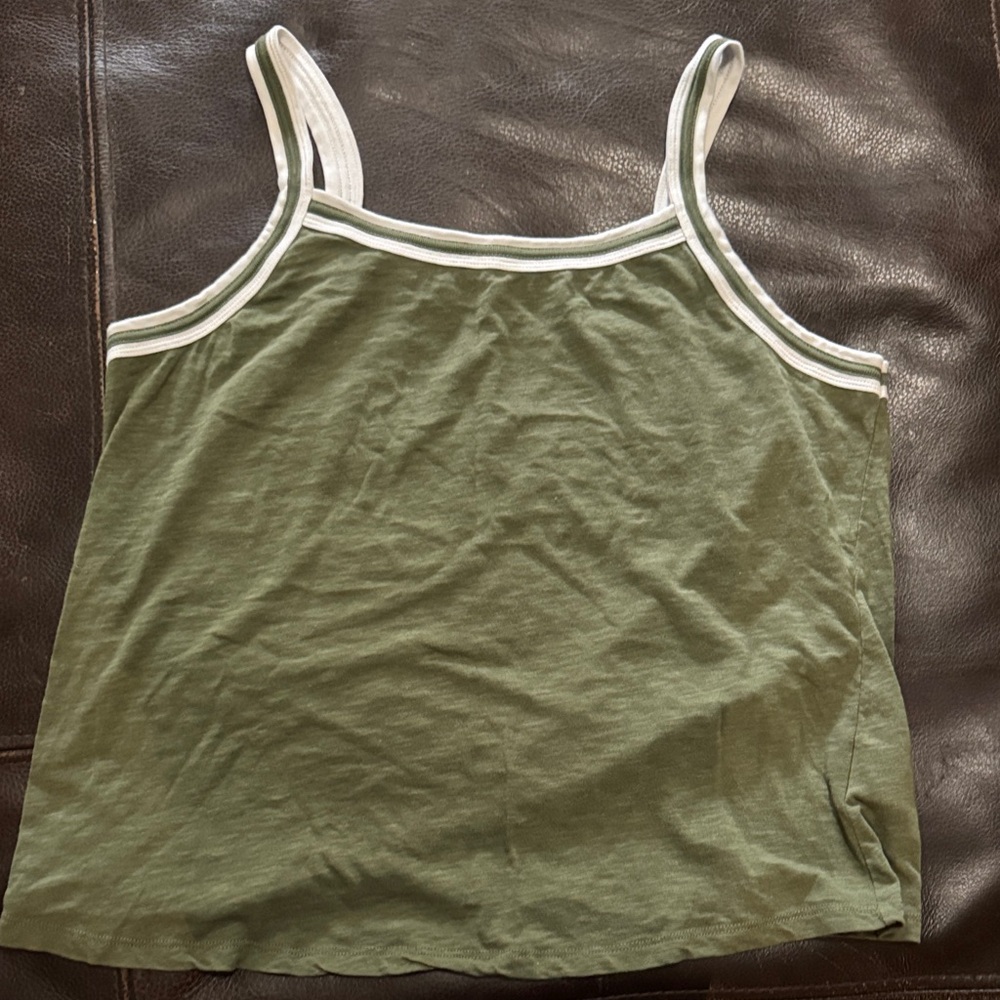 Torrid Olive Camisole with White Trim